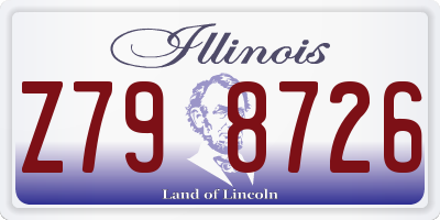 IL license plate Z798726