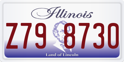 IL license plate Z798730