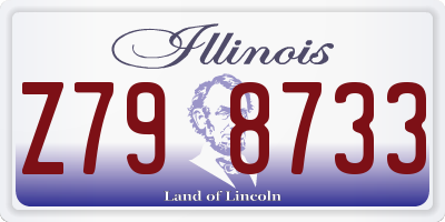 IL license plate Z798733