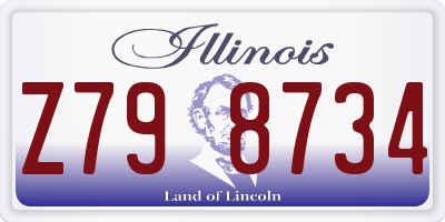 IL license plate Z798734