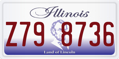 IL license plate Z798736