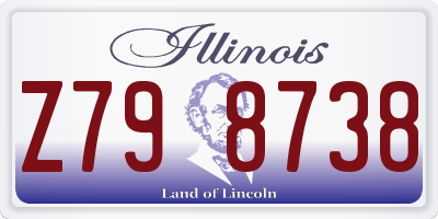 IL license plate Z798738