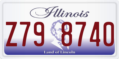 IL license plate Z798740