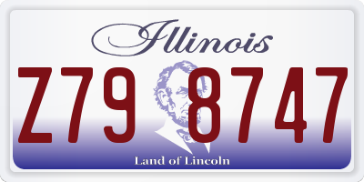IL license plate Z798747