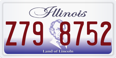 IL license plate Z798752