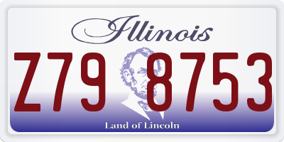 IL license plate Z798753
