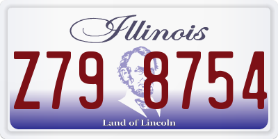 IL license plate Z798754