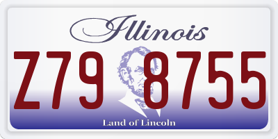 IL license plate Z798755
