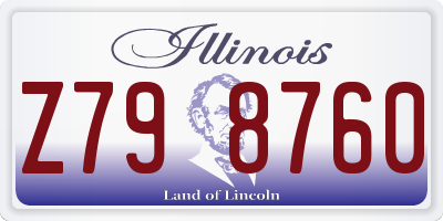 IL license plate Z798760