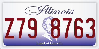 IL license plate Z798763