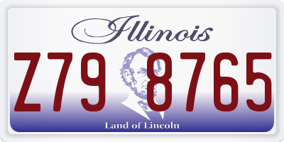 IL license plate Z798765