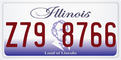 IL license plate Z798766