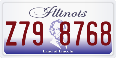 IL license plate Z798768