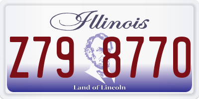 IL license plate Z798770