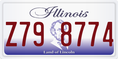 IL license plate Z798774