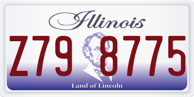 IL license plate Z798775