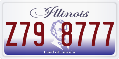 IL license plate Z798777