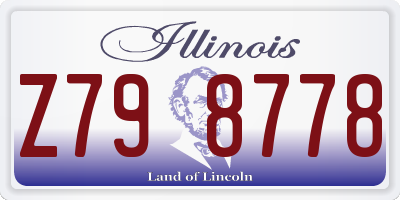 IL license plate Z798778