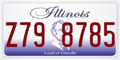 IL license plate Z798785