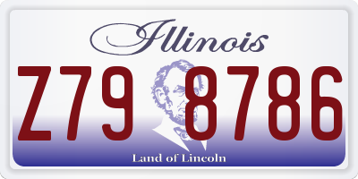 IL license plate Z798786