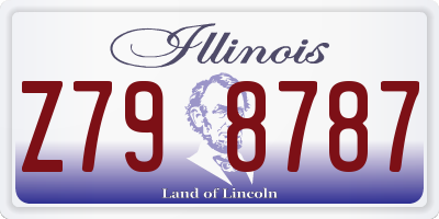 IL license plate Z798787