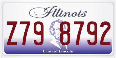 IL license plate Z798792