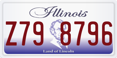 IL license plate Z798796