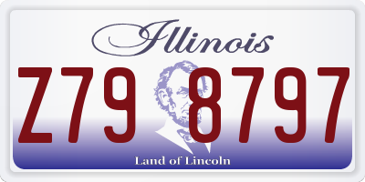 IL license plate Z798797