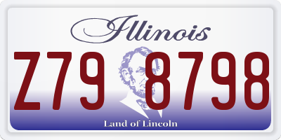 IL license plate Z798798