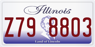 IL license plate Z798803
