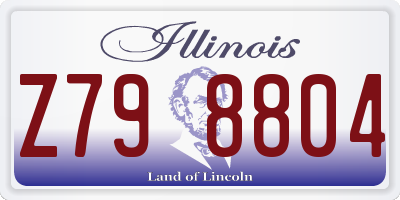 IL license plate Z798804