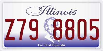 IL license plate Z798805