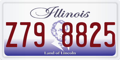 IL license plate Z798825