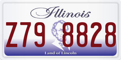 IL license plate Z798828