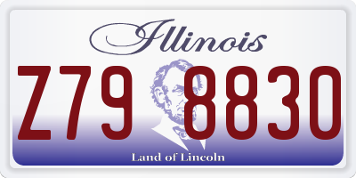 IL license plate Z798830