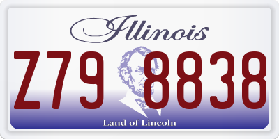 IL license plate Z798838