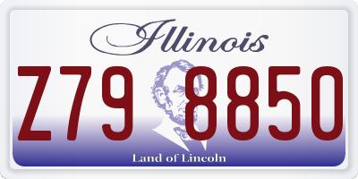 IL license plate Z798850