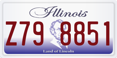 IL license plate Z798851