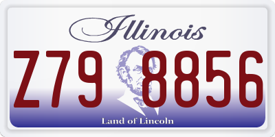 IL license plate Z798856