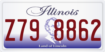 IL license plate Z798862