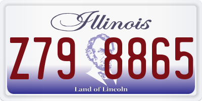 IL license plate Z798865