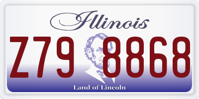 IL license plate Z798868
