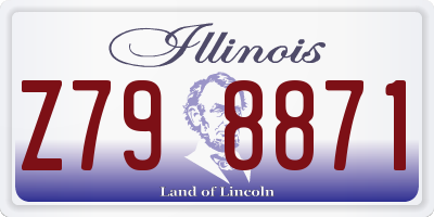 IL license plate Z798871