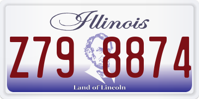 IL license plate Z798874
