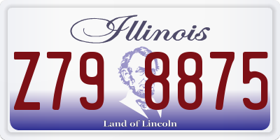 IL license plate Z798875