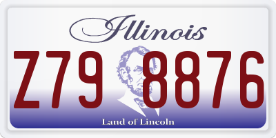 IL license plate Z798876