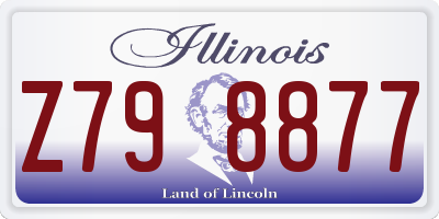 IL license plate Z798877