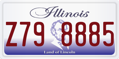 IL license plate Z798885