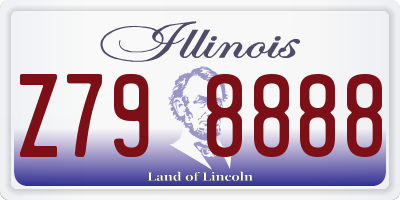 IL license plate Z798888