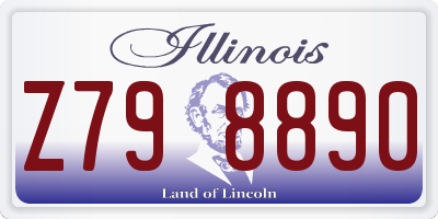 IL license plate Z798890